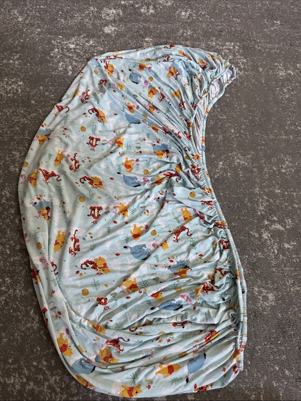 Little Sleepies Light Blue Winnie the Pooh Fitted Crib Sheet